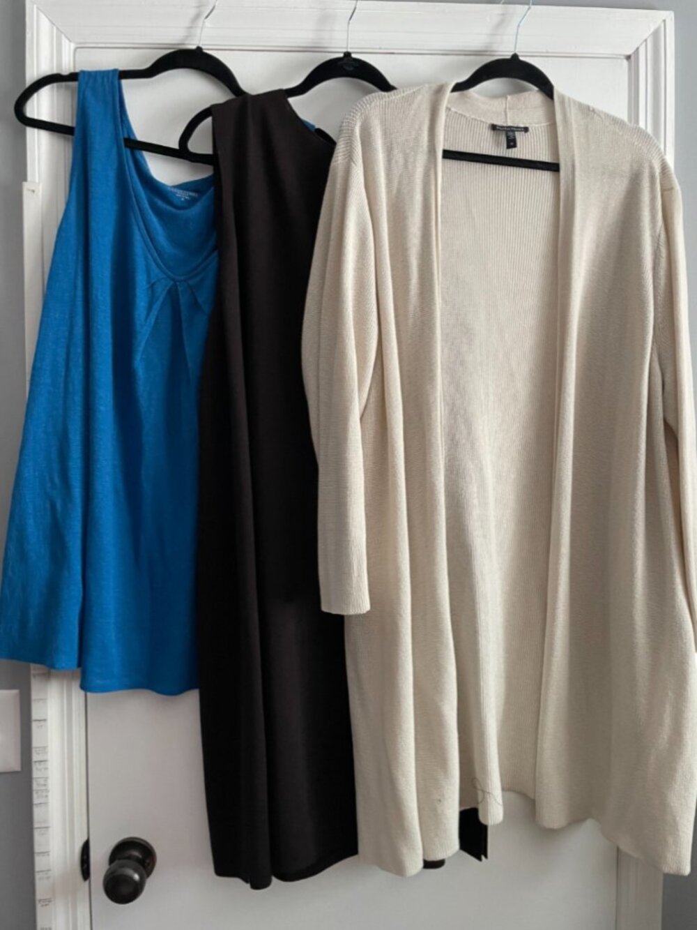 Three-piece Lot of Eileen Fisher tank dress cardigan 3xl natural fibers!